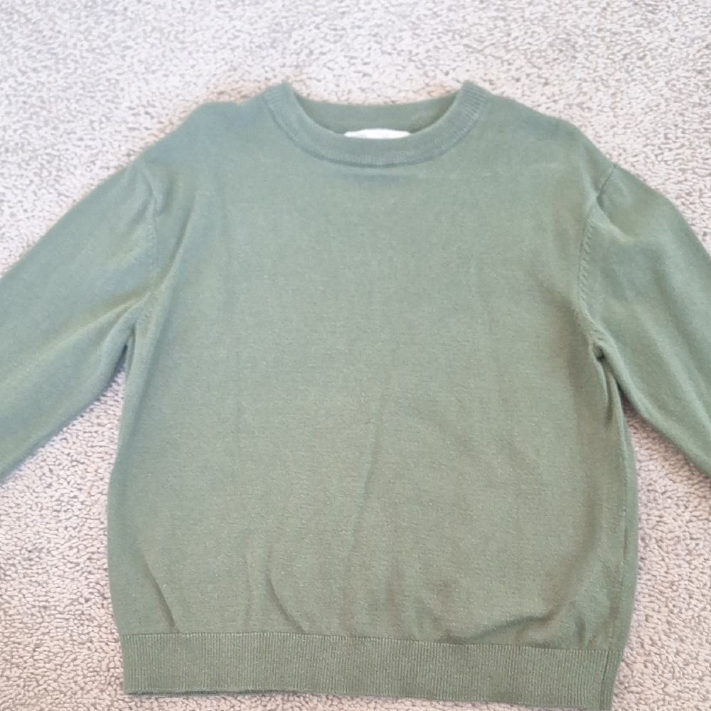 Zara Olive Knit Top Size 6